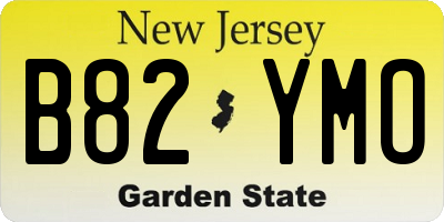NJ license plate B82YMO