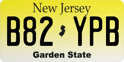 NJ license plate B82YPB