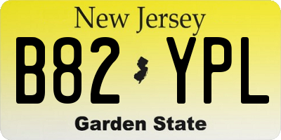 NJ license plate B82YPL