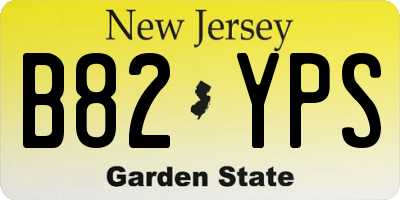 NJ license plate B82YPS