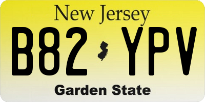 NJ license plate B82YPV