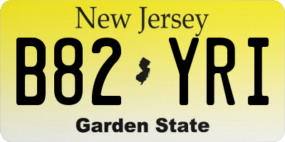 NJ license plate B82YRI
