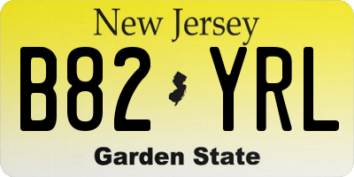 NJ license plate B82YRL