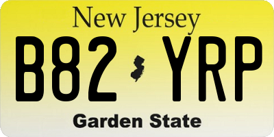 NJ license plate B82YRP