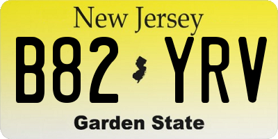 NJ license plate B82YRV