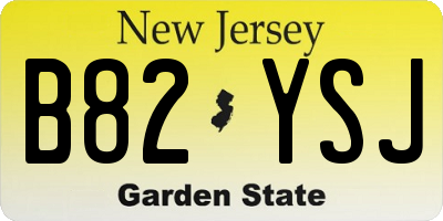 NJ license plate B82YSJ