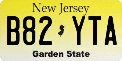 NJ license plate B82YTA
