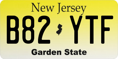 NJ license plate B82YTF