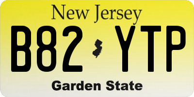 NJ license plate B82YTP