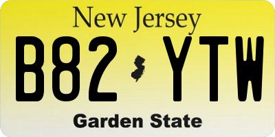NJ license plate B82YTW