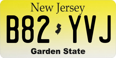 NJ license plate B82YVJ