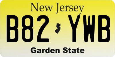 NJ license plate B82YWB