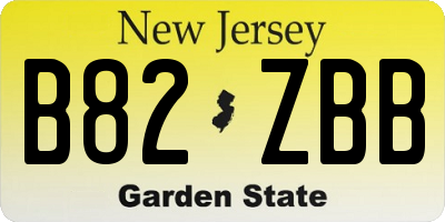 NJ license plate B82ZBB
