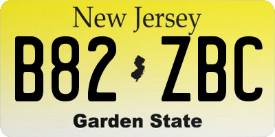 NJ license plate B82ZBC