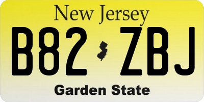 NJ license plate B82ZBJ