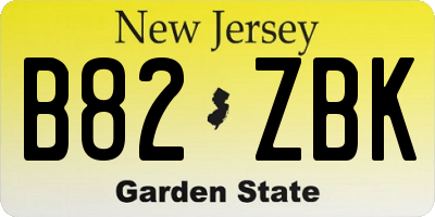 NJ license plate B82ZBK