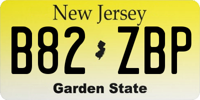 NJ license plate B82ZBP