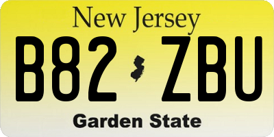 NJ license plate B82ZBU