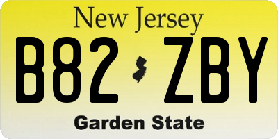 NJ license plate B82ZBY
