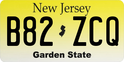 NJ license plate B82ZCQ