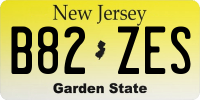 NJ license plate B82ZES