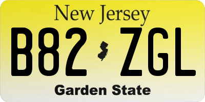 NJ license plate B82ZGL