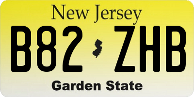 NJ license plate B82ZHB