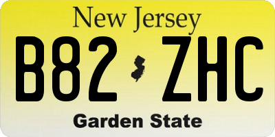 NJ license plate B82ZHC