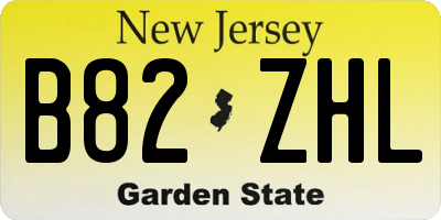 NJ license plate B82ZHL