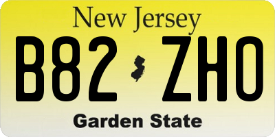 NJ license plate B82ZHO