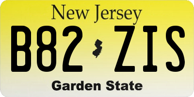 NJ license plate B82ZIS
