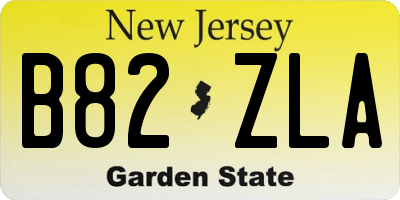 NJ license plate B82ZLA