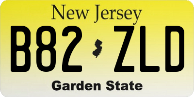 NJ license plate B82ZLD