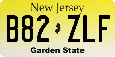 NJ license plate B82ZLF