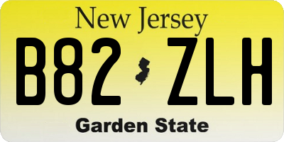 NJ license plate B82ZLH