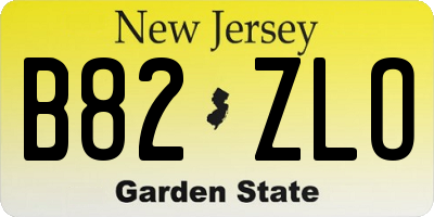 NJ license plate B82ZLO