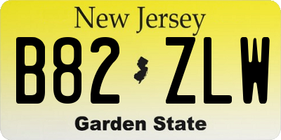 NJ license plate B82ZLW