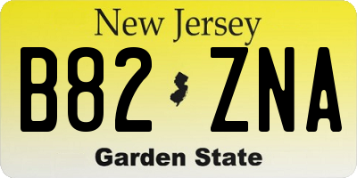 NJ license plate B82ZNA