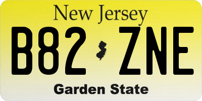 NJ license plate B82ZNE