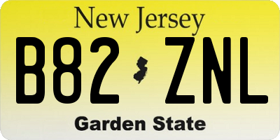 NJ license plate B82ZNL