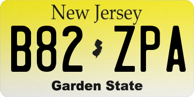 NJ license plate B82ZPA