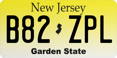 NJ license plate B82ZPL