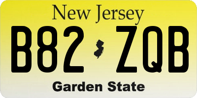 NJ license plate B82ZQB