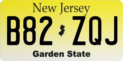 NJ license plate B82ZQJ
