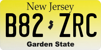 NJ license plate B82ZRC