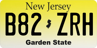 NJ license plate B82ZRH