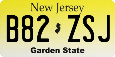 NJ license plate B82ZSJ