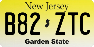 NJ license plate B82ZTC