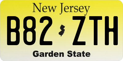 NJ license plate B82ZTH