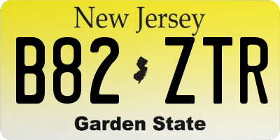 NJ license plate B82ZTR